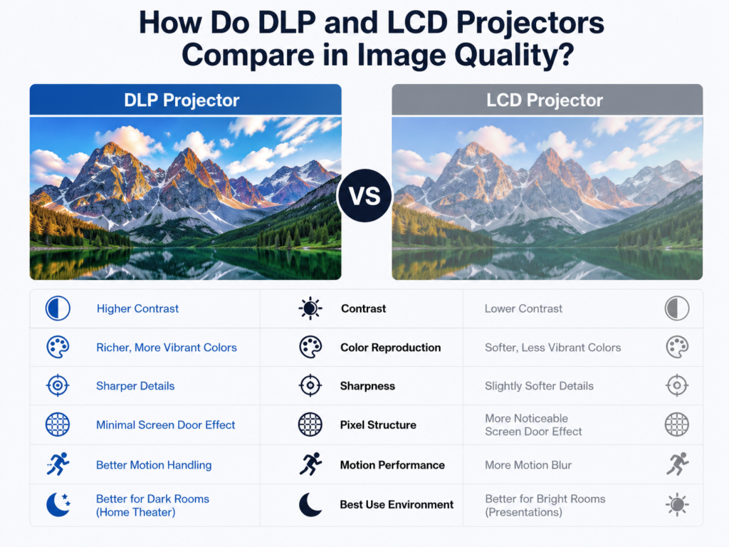 How Do DLP and LCD Projectors Compare in Image Quality?